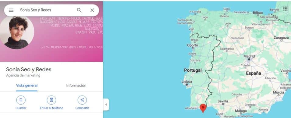 Sonia Seo y Redes Google maps